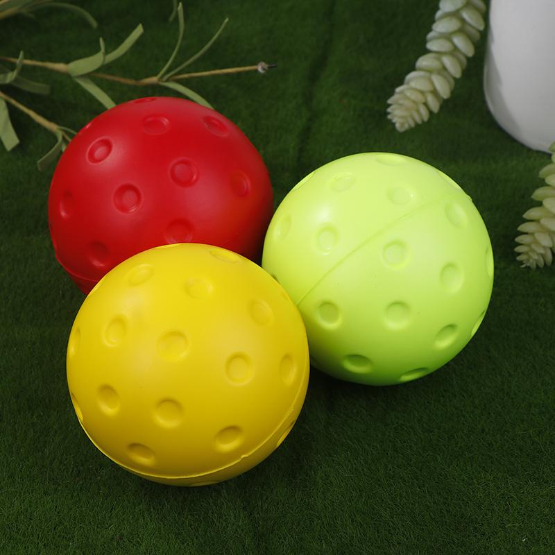 1/3 Bucăți Durabile Mingi de Pickleball de Interior 74Mm Mingi de Antrenament din Spumă PU Pickleball Moale Tăcut pentru Competiție și Antrenament