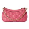 Gucci GG Matelassé Logo Chain Canvas Backpack Leather Mahjong Bag Shoulder Bag Tote Bag Women Bags Gold Pink 735049-UM8HG-8550