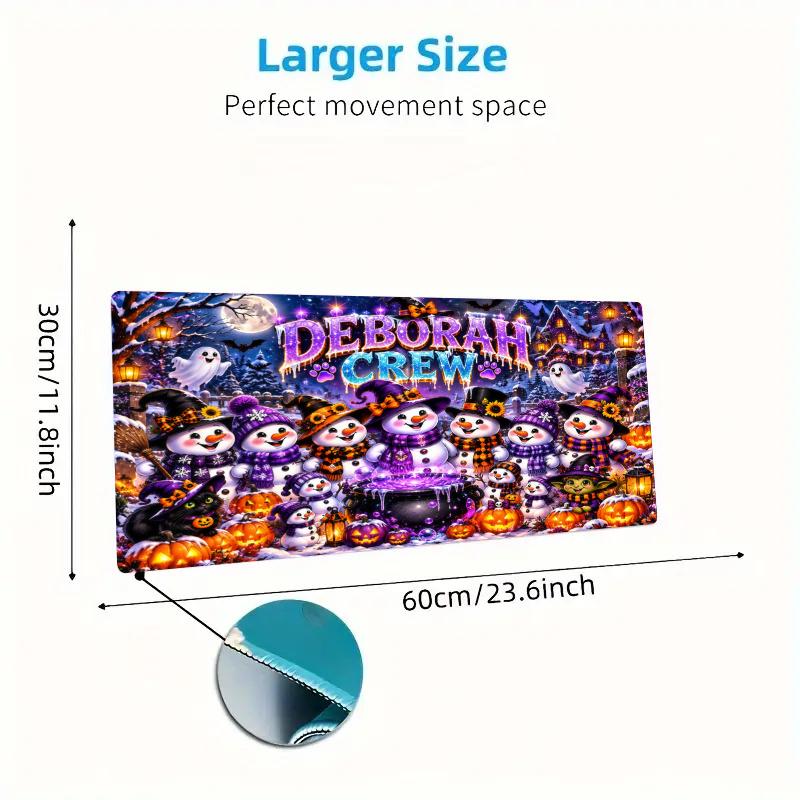 Pumpkin Happy Halloween Color Mouse Pad Large Gaming Table Cushion Non-slip Laptop Tablet Big Mousepad XXL Mat Mini PC Playmat With Lock edge