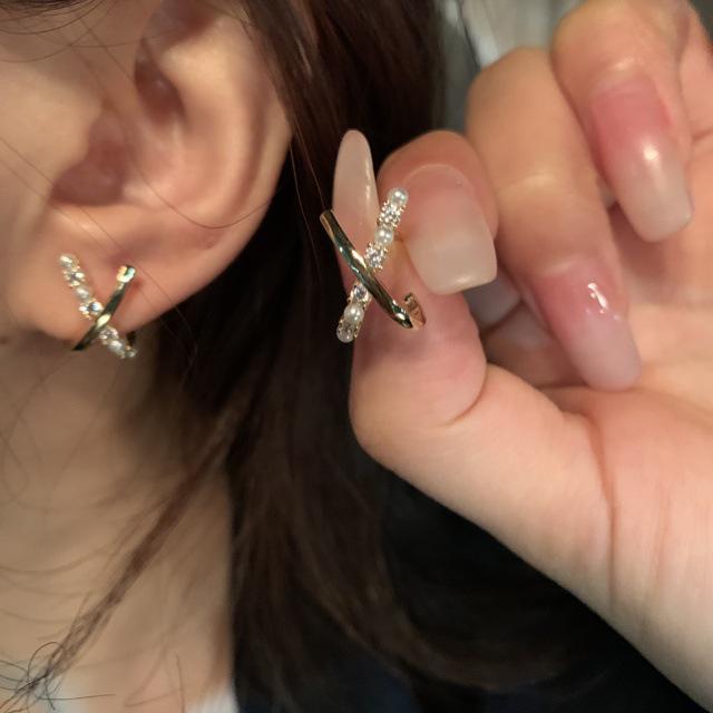 S925 Silver Needle Pearl Stud Earrings for Women