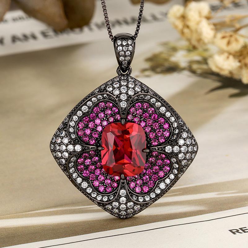 Jewelry Set Ornament Earrings Necklace Ring Vintage French Black Gold Plated Premium Women'S