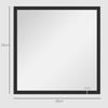 Square Wall Mirror 50 X 50 Cm Black Wooden Frame Ideal For Bathroom Living Room Or Bedroom