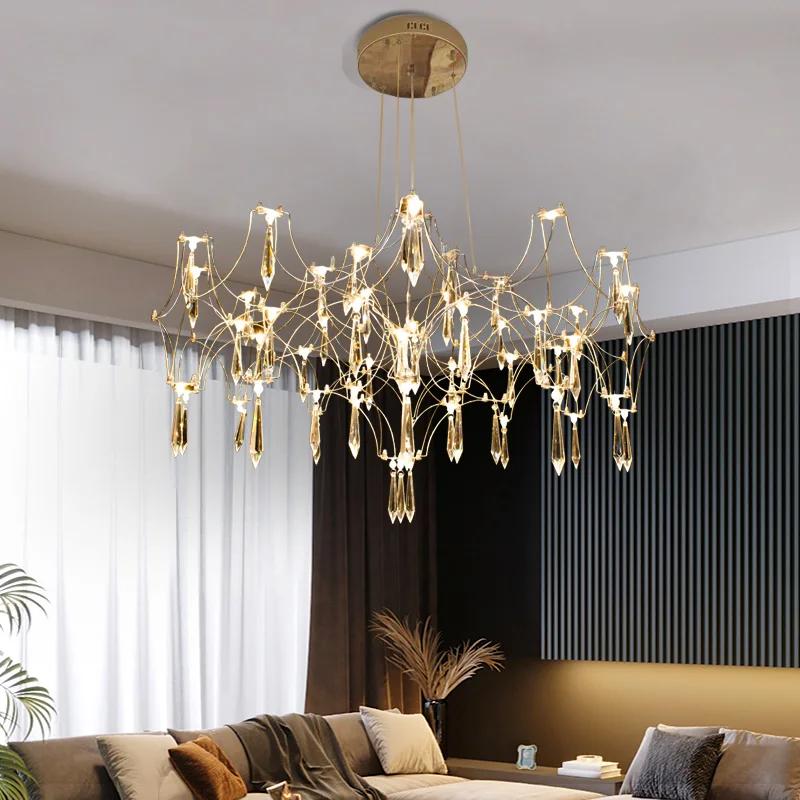 Modern Crystal Chandelier Living Dining Room Ceiling Chandelier Bedroom Pendant Light Home Lighting Hanging Lamps For Ceiling