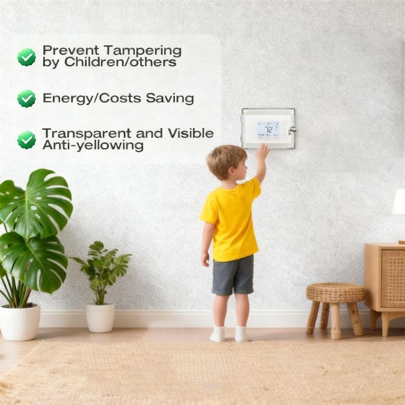 Universelle Thermostatschutzabdeckung Schweres Modell Manipulationssicherer Verriegelungsmechanismus Für Zuhause Büro Schule Präzise Temperaturregelung