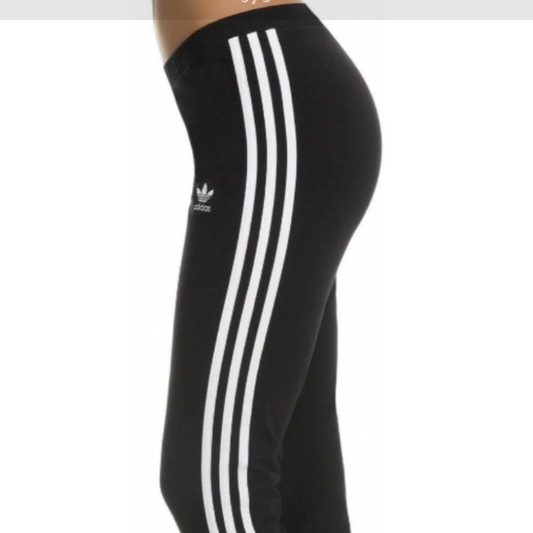 Adidas Originals Logo Stripe Slim Fit Casual Pants Women Bottoms Black AJ8156