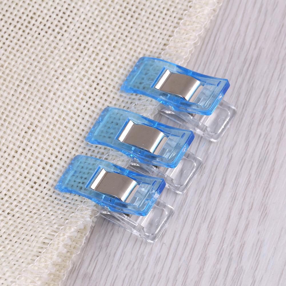 5Colors 20pcs Plastic Clip For Quilting Sewing Knitting Fabric Binding Needlework Clamp