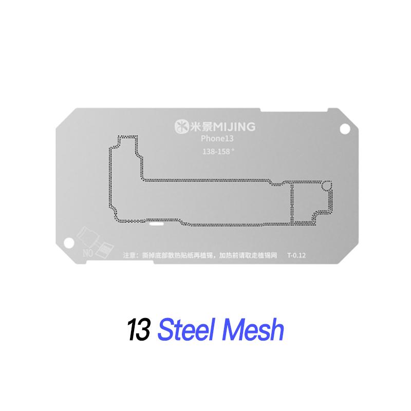 Mijing Z20 Pro Reballing Stencil Fixture Kits for iPhone X-17 Pro Max Motherboard Middle Frame Planting Tin Platform Hand Tools