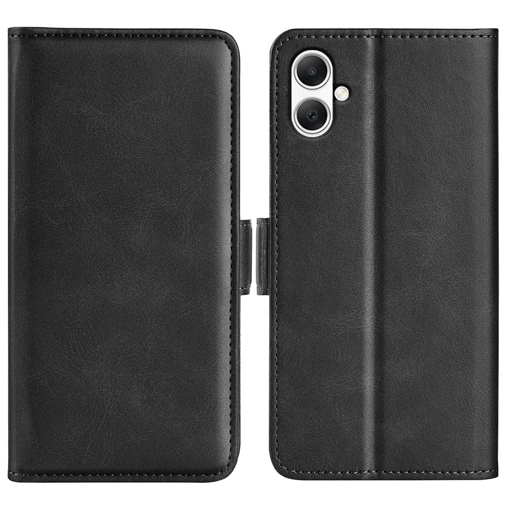 

For Samsung Galaxy A05 4G Case Scratch Resistant Leather Wallet Stand Cellphone Cover Black