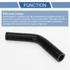 X AUTOHAUX 1 Stück Innendurchmesser 13-19mm Länge 90mm 45 Grad Schwarzer Silikonschlauch Silikon