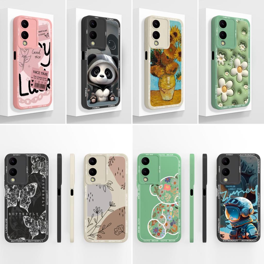 For Vivo Y17S Case Artistic Phone Cover Camera Protection Anti Choc Soft Liquid Silicone Bumper For VivoY17S Y 17S Back Cover