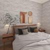 Jiroka Brick Wallpaper Peel and Stick Remake Light 44cm Wide x 3m Scandinavian Interior Renovation DIY Decorative Suitable for Rental Properties