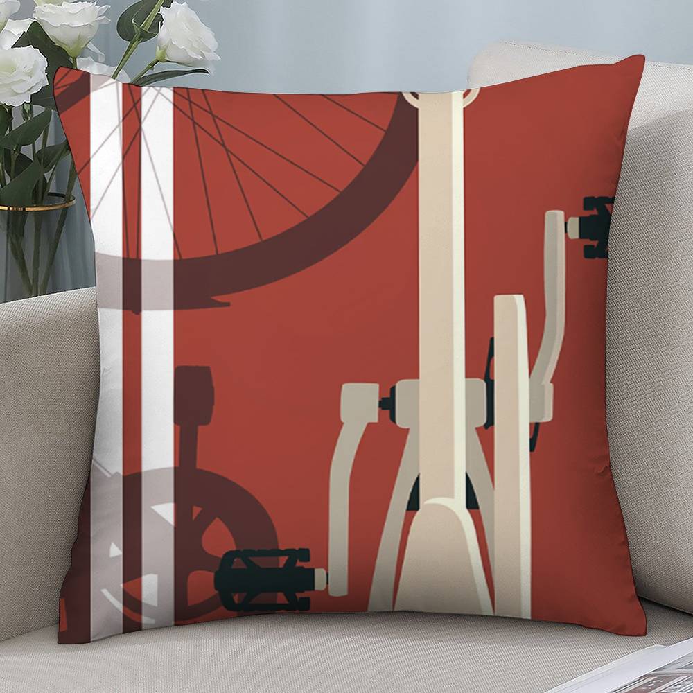 Abstract Cycling Pillow Case Short Plush Double-sided Print Square Throw Pillow Covers Sofa Home Cushion Decor