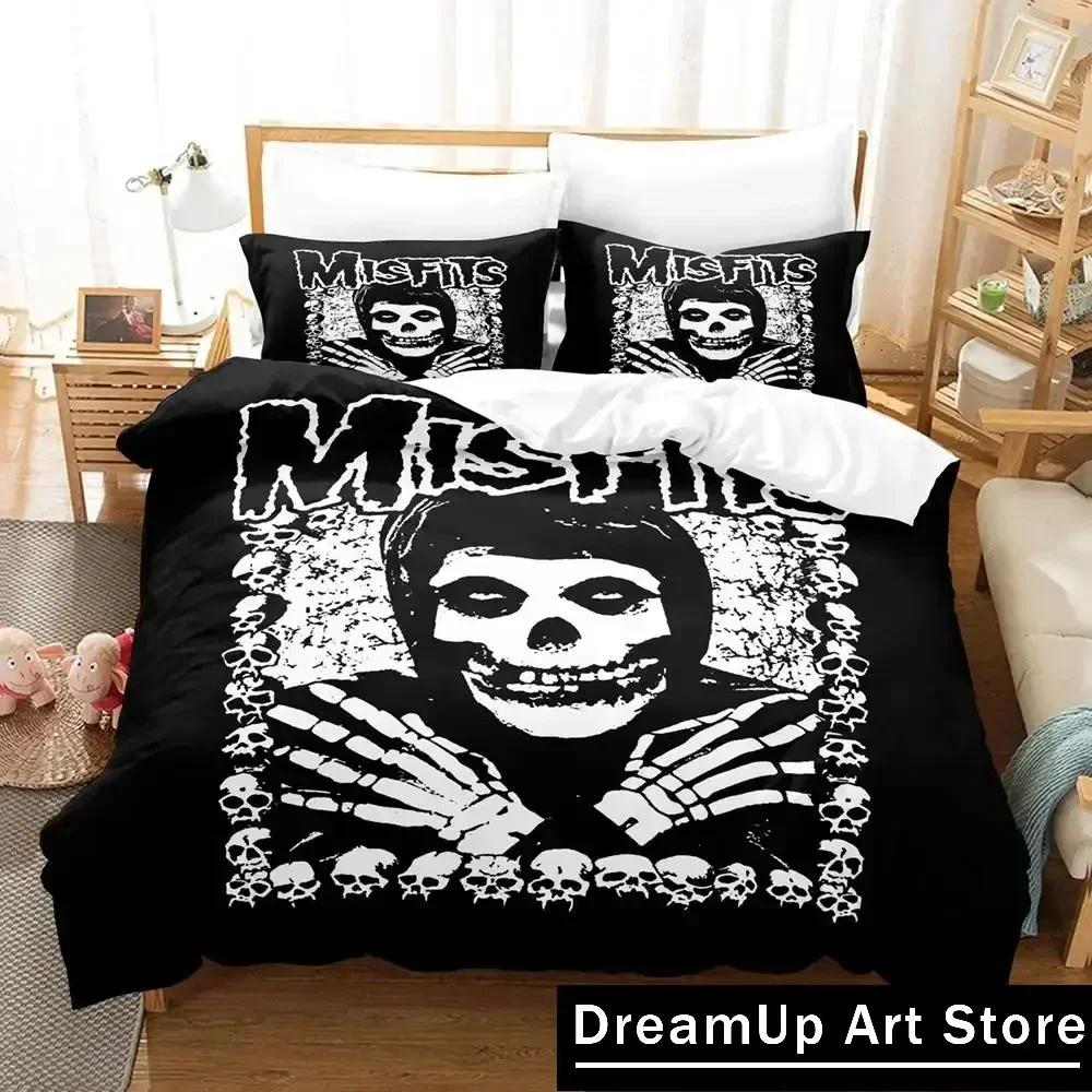 3D Print The Misfits Glenn Danzig Bedding Set Boys Girls Twin Queen King Size Duvet Cover Pillowcase Bed boys Adult