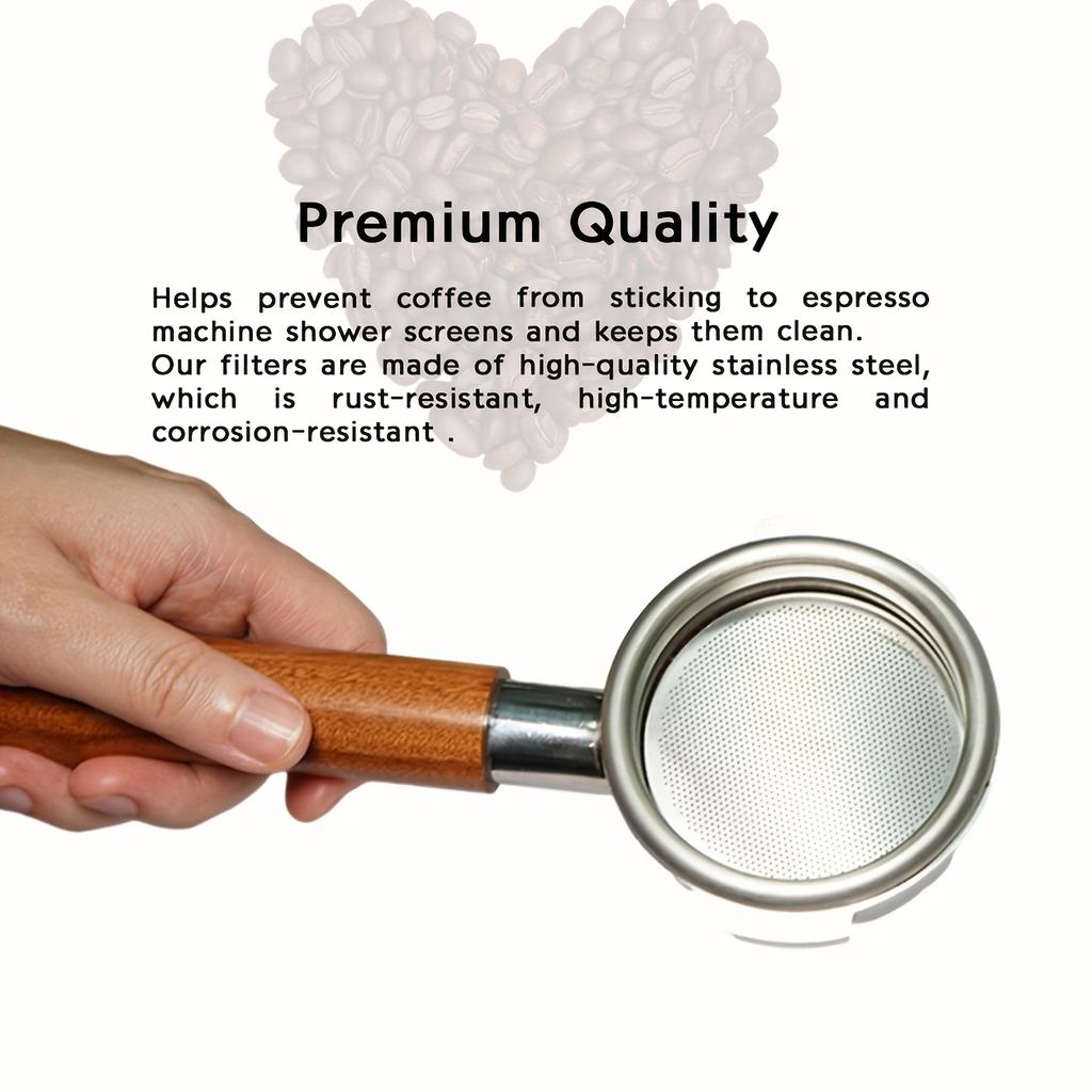 2 Pcs Coffee Filters, 5.1/5.3/5.8cm (2.01/2.09/2.28inch) Espresso Puck Screen Reusable Stainless Steel Barista Coffee Filter Mesh Plate Espresso