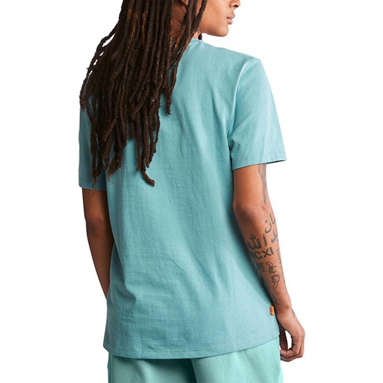 Timberland Casual Breathable Short Sleeve T-Shirt Unisex Tops Mineral-Blue A26S7-G99