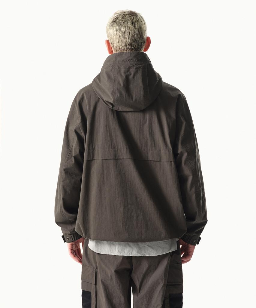 Musinsa Standard [City Leisure] Cn Hooded Windbreaker Jacket [Mud Grey]