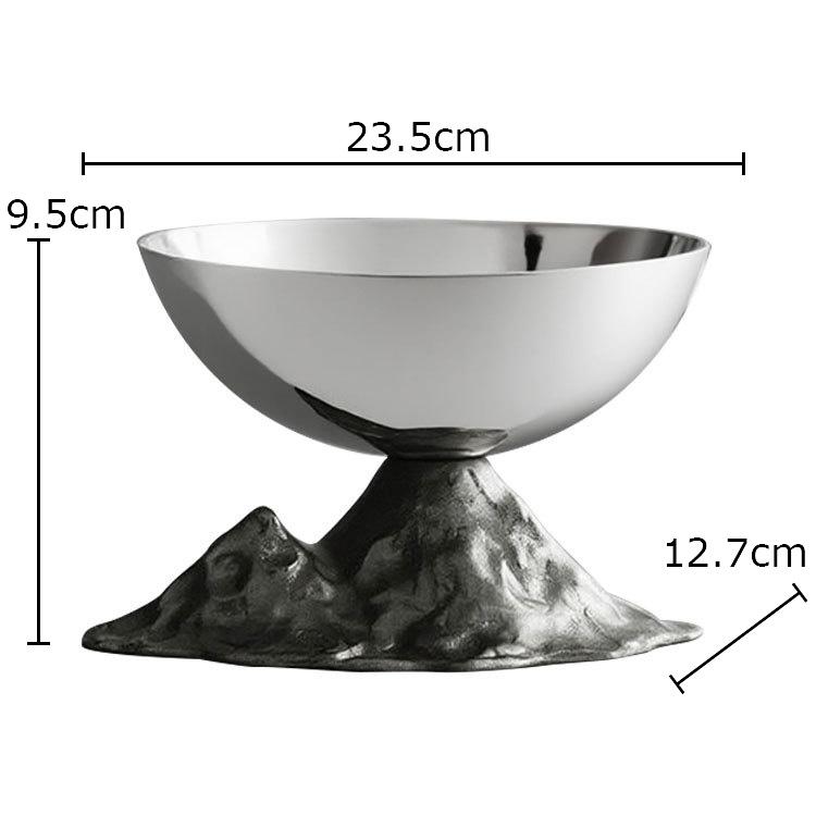 

Creative Stainless Steel Fruit Tray Storage Trays Mountain Shaped Base Desktop Small Items Organizer Rack Fruit Plate Ornaments
