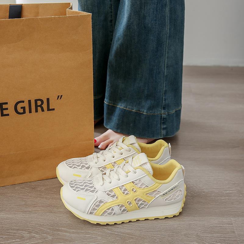 

Casual 100 sports shoes women s summer 2025 breathable mesh women s shoes summer new lightweight running with Forrest Gump mesh shoes 35