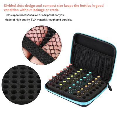 63 Slots Portable Aromatherapy Essential Oil Storage Bag Case Box Organizer Essential Oil Storage Case Essential Oil Storage Box