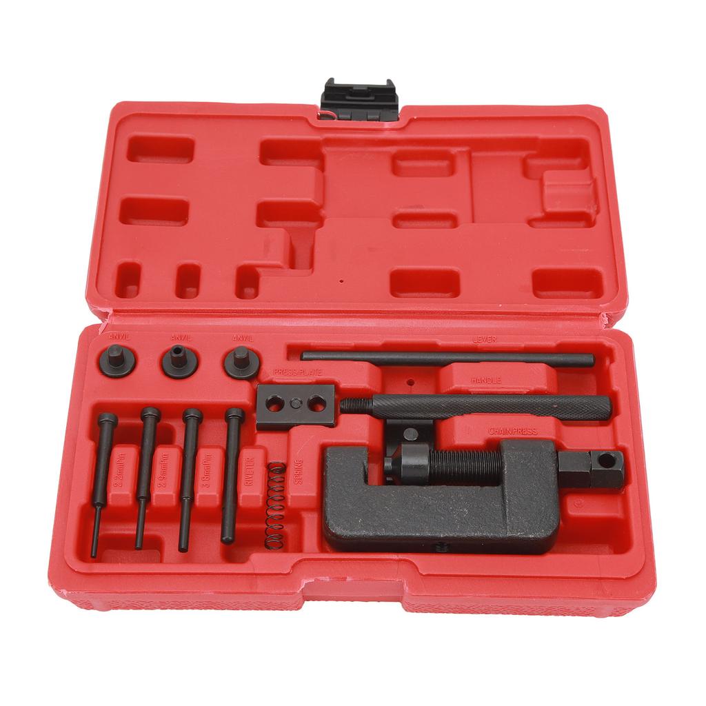 Chain Cutter Breaker Riveting Riveter Tool Kit Portable Chain Cutter Rivet Tool Set for Motorbike