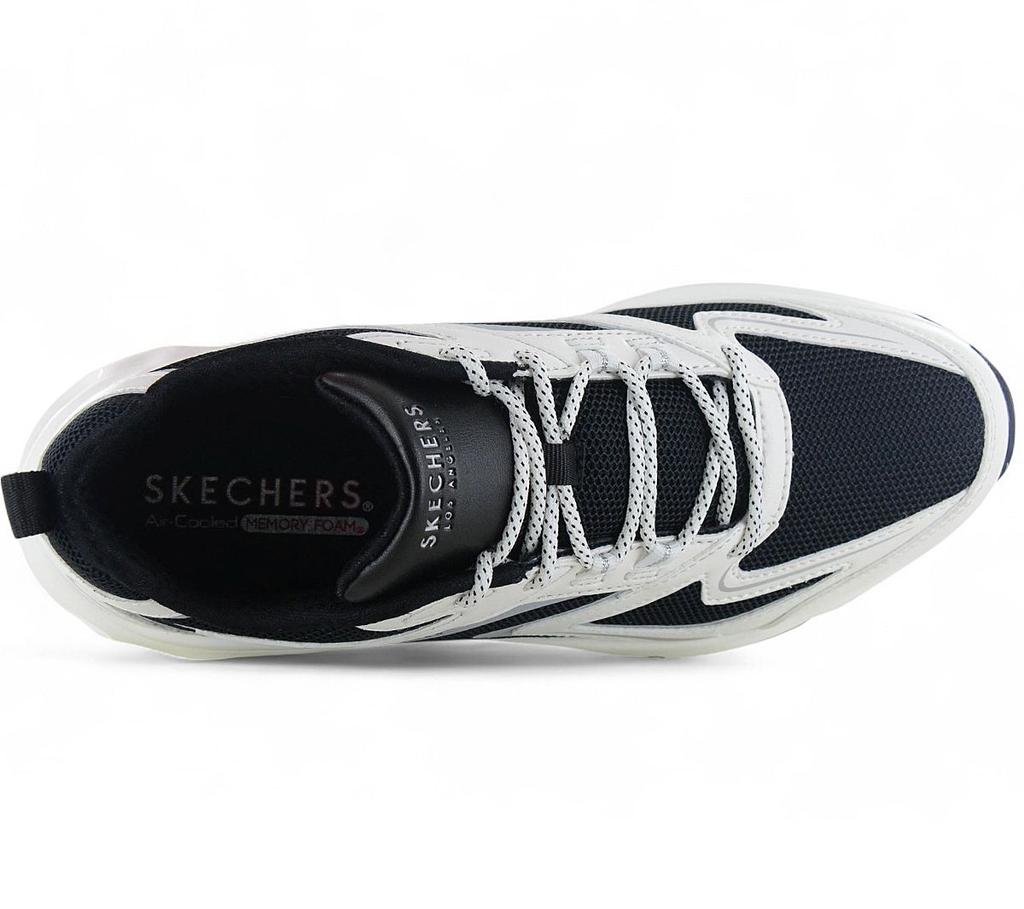 Skechers Tres-Air Uno-Street Fl-Air - Damen Sneakers Schuhe Weiß-Schwarz 177424-WBK ORIGINAL