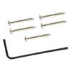 78mm 6 String Bass Guitar Roller Saddle Hardtail Top Load Bridge Tailpiece with L Shaped Wrench and Screws for Guitars