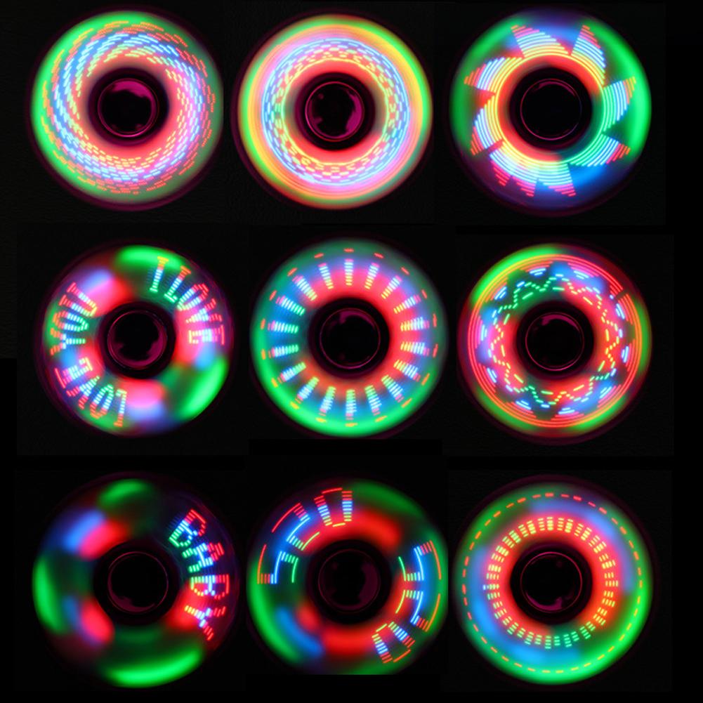 Crystal Luminous LED Light Fidget Spinner Hand Top Spinners Glow In Dark EDC Stress Relief Toys Kids Adult Anti Stress Fidget Toys