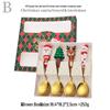 Reindeer Cartoon Christmas Spoon & Fork Set - Cute Stainless Steel Gift in Color Box