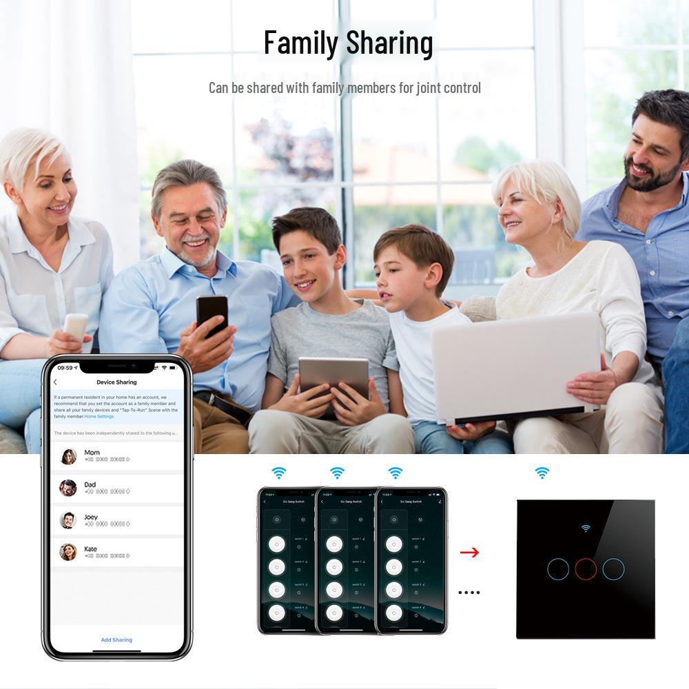 Tuya Smart WiFi Touch Switch with Universal Alexa & Google Voice Control