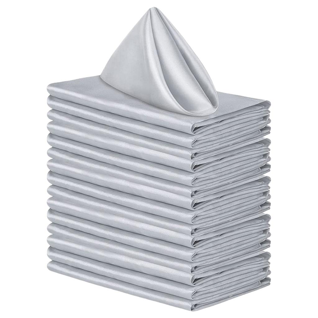 10Pcs Satin Napkins Square Soft Table Dinner Napkin for Wedding Party Kitchen Restaurant Napkin