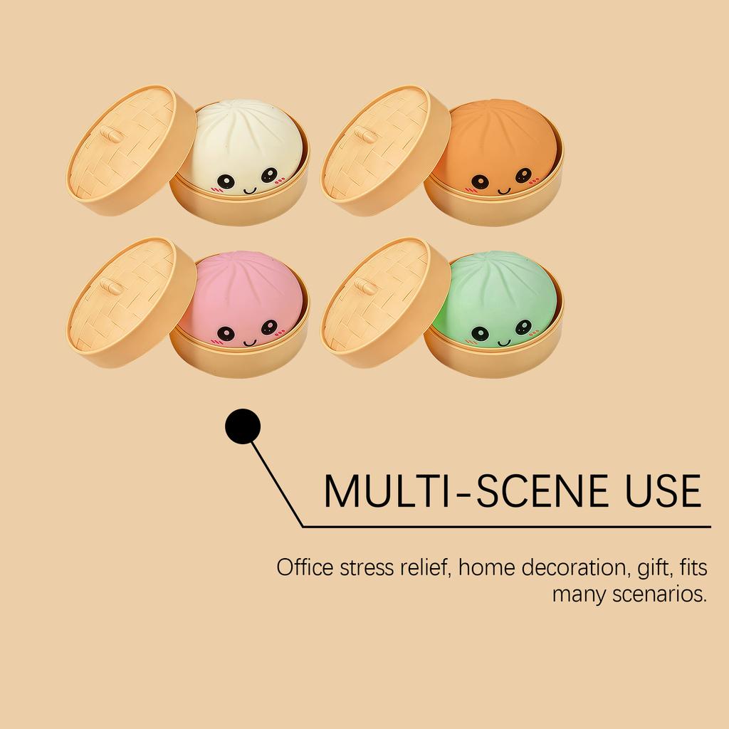 Cartoon Animal Dumpling Anti Stress Ball Squishy Fidget Toy Soft Flour Ball Bun Vent Sensory Release Squeeze Toys For Kids Gifts