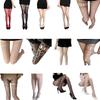 Women Lace Patterned Fishnet Tights High Waist Fishnets Leggings Net Stockings Pantyhose Thigh High Stockings Hosiery
