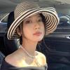 2026 Summer Versatile Foldable Color-Blocked Striped Wide-Brimmed Sun Hat For Beach Vacations And Sun Protection