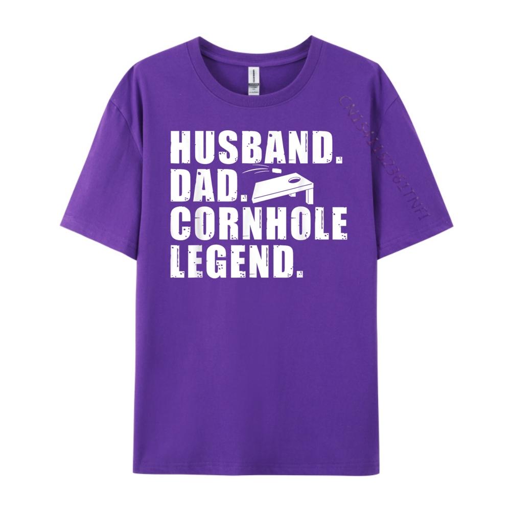 Cool Cornhole Art For Husband Dad Corn Hole Legend Sport Grey Shirt Graphic Tee Tee Shirt Men Luxury Clothing