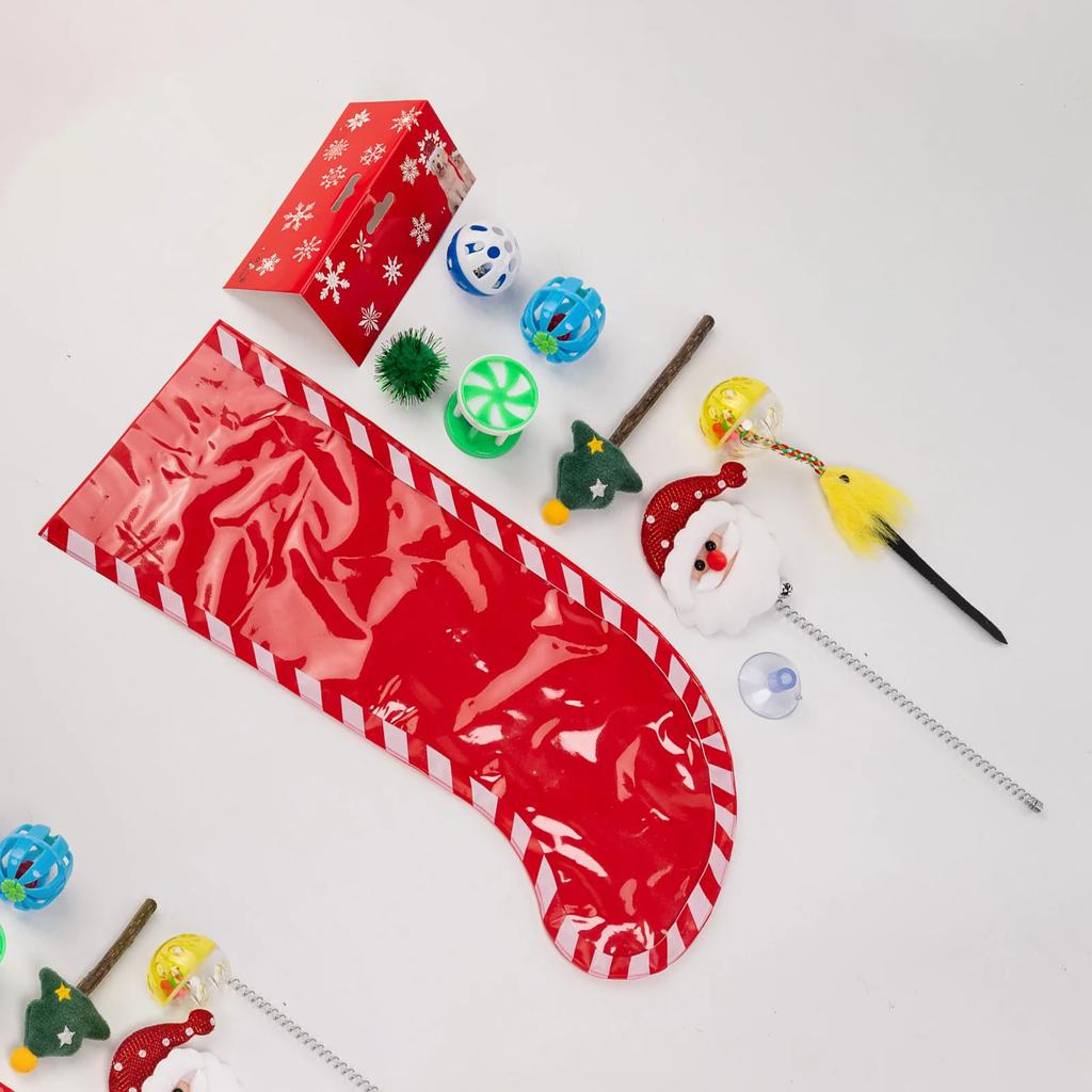 Christmas Cat Toy Sets Pet New Year Gifts Cat Hunting Play Games Toys for Cats Interactive Cat Toys Christmas Accessories