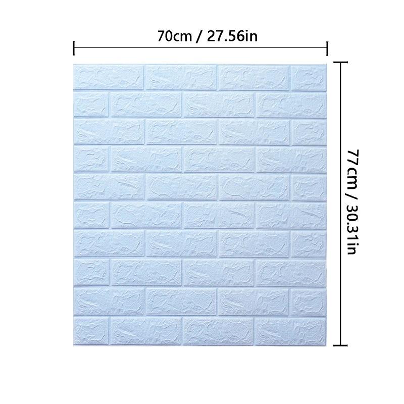 77cm*70cm 3D Wall Sticker Imitation Brick Bedroom Home Decor Waterproof Anti-mold Self-adhesive DIY Wallpaper For Living Room