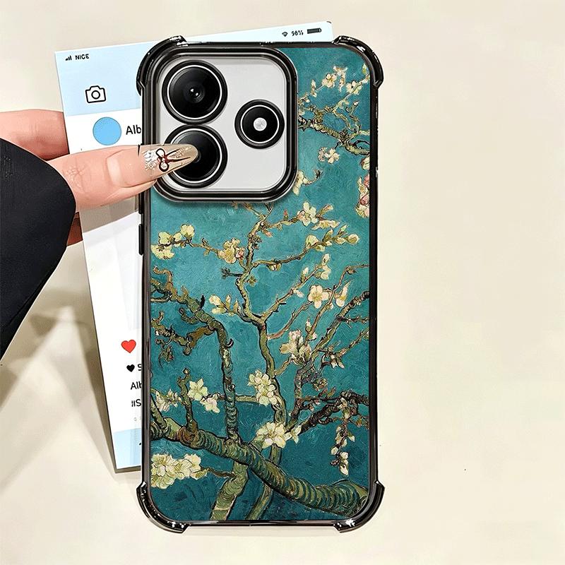 Van Gogh Ölgemälde Ästhetik Vergoldetes Handyhülle Für Xiaomi Poco X5 X6 X7 X8 Pro Max F8 Ultra F7 M8 M7 M5S Redmi 15C 15 14C 1