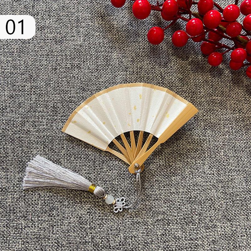 2.5 Inch Mini Folding Fan Portable Diy Painting Children Fan Ancient Style Held Dance Fans Party Wedding Summer Fan Accessories