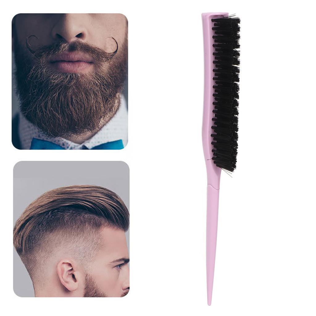 Teasing Hair Brush Hair Care Portable 3 Row Teasing Brush for Beard Salon Travel Home