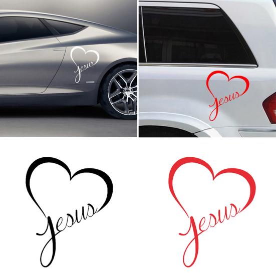 Jesus Heart Removable Waterproof Car Styling Window Bumper Decal Decor Sticker