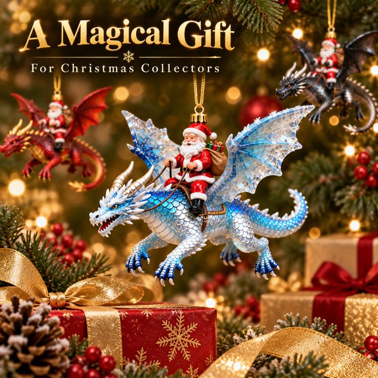 Santa Dragon Riders Ornament Collection