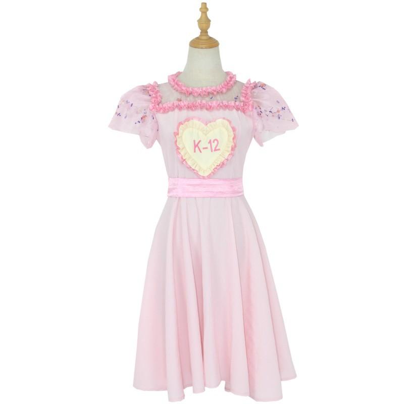 

Movie K-12 Cosplay Costume Full Sets Pink Purple Dress Uniform Suits for Women Outfit Halloween Carnival Party Clothes Roleplay XXL&Snow White рожевий