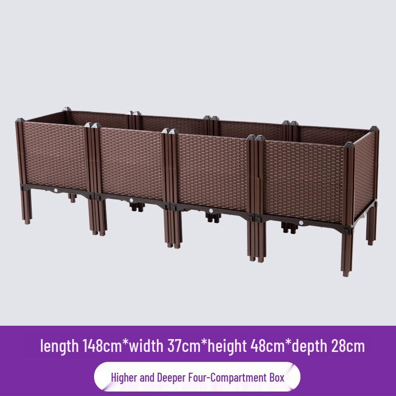 Thickened Plastic Vegetable & Flower Planter Box for Balcony, Indoor, Terrace, or Courtyard