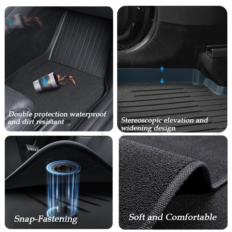 For Tesla Model Y L Launch 2026+ Car Floor Mats Cargo Liner Trunk Mats Backrest Kick Pads Protection Car Interior Accessories