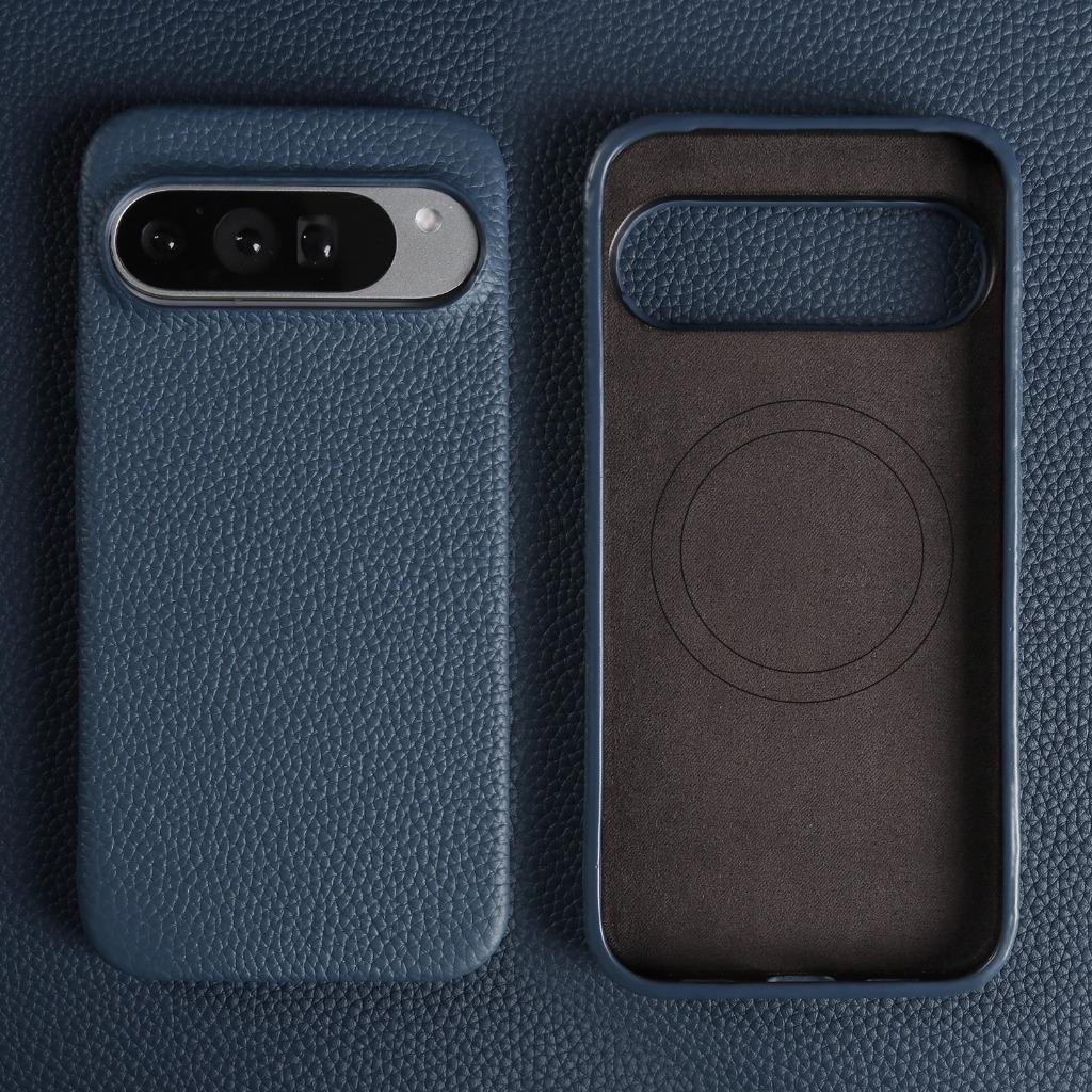 17 Colors Genuine Leather Magnetic Charging Case For Google Pixel 9 10 Pro XL 8A 8Pro 7A 7Pro Premium Real Leather Hard Cover