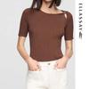 ELLASSAY Women's Slim Fit Hollow-Out Knit Top