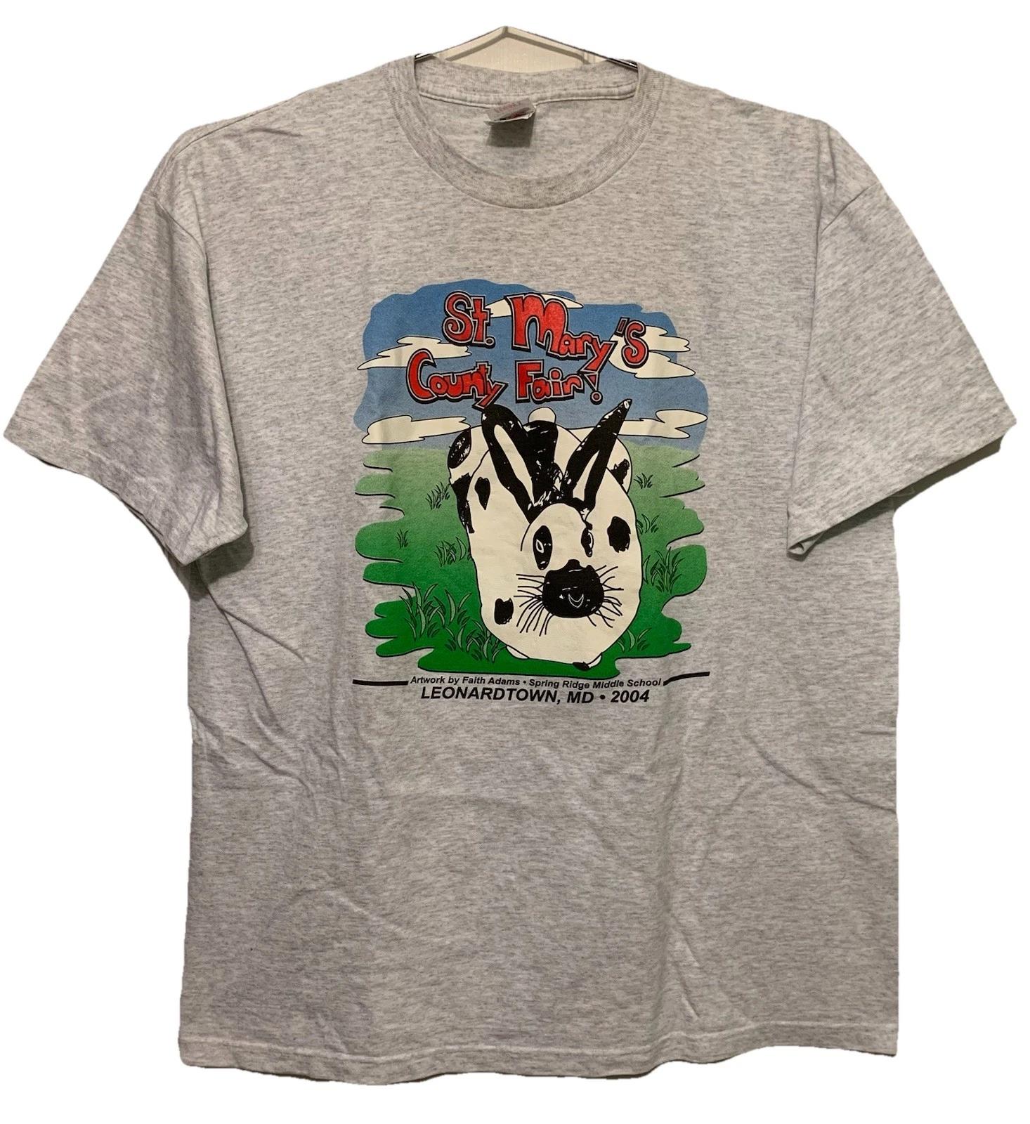 

Vintage 2004 St. Mary’s County Fair Leonardtown MD T-Shirt Men’s XL Bunny Art 2XL