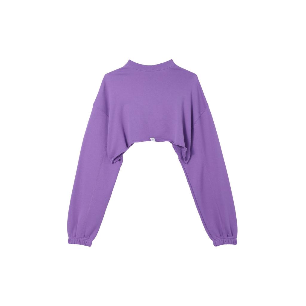 Nike Sportswear Oversized Lightweight Cropped Pullover Long Sleeve Top Women Tops Raspberry Black FV7510-521
