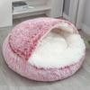 Cat Nest Semi-enclosed Winter Warm House Cat Villa Plush Cover Nest Four Seasons Dual-purpose Half-purpose Dog Nest