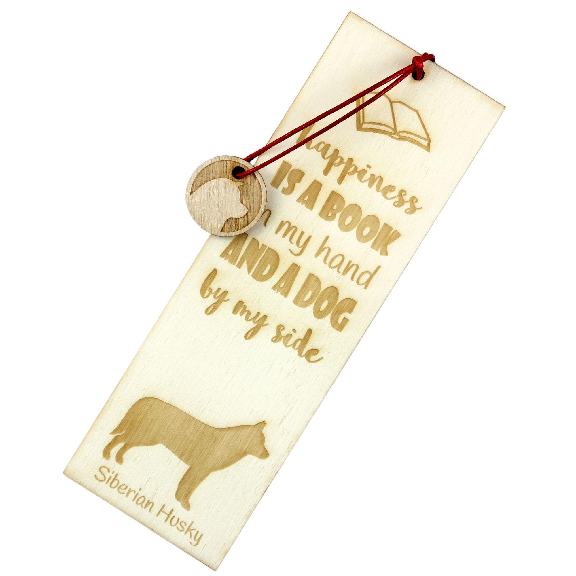 

Siberian Husky, Chukcha - dog bookmark, personalized bookmark, dog gadget for Art-Dog brand readers